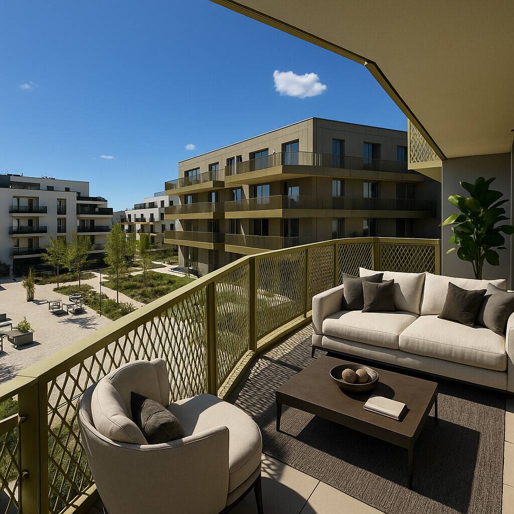 Wohnung Erstbezug Balkon Hirschfeld Geothermie