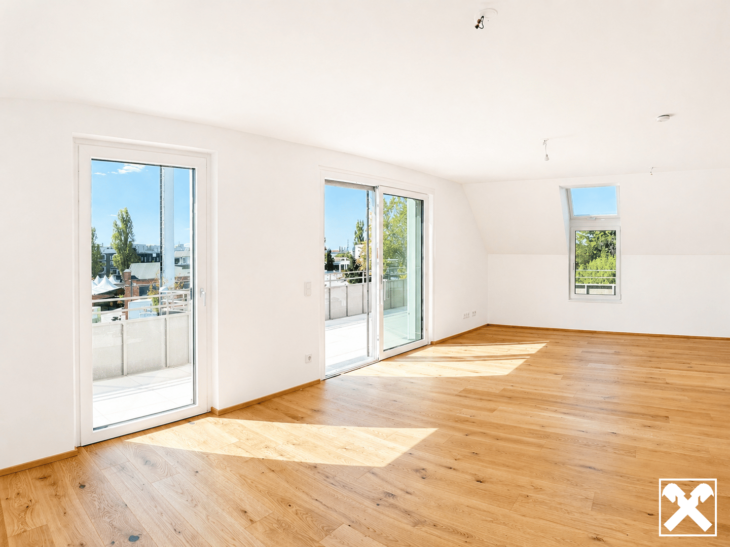 Wohnung Donaufeld Privatgarten modern