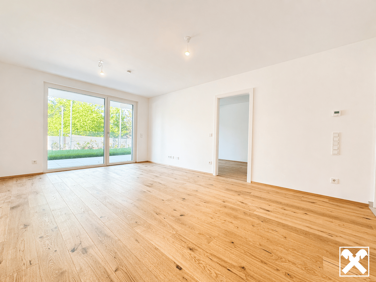 Wohnung Donaufeld Privatgarten modern