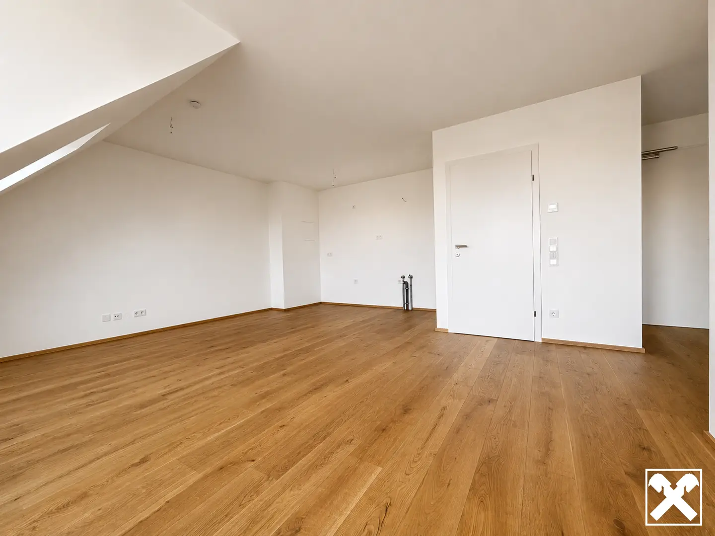 Wohnung with terrace and green view modern