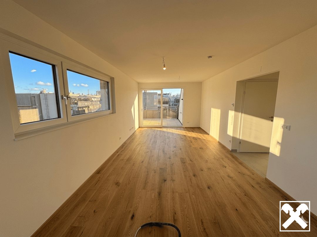Apartment with two terraces bright living area near the Danube