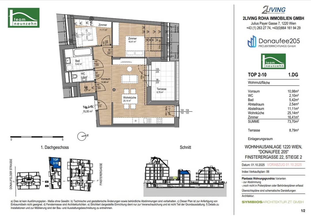 Penthouse Apt with Terrace in Kagran