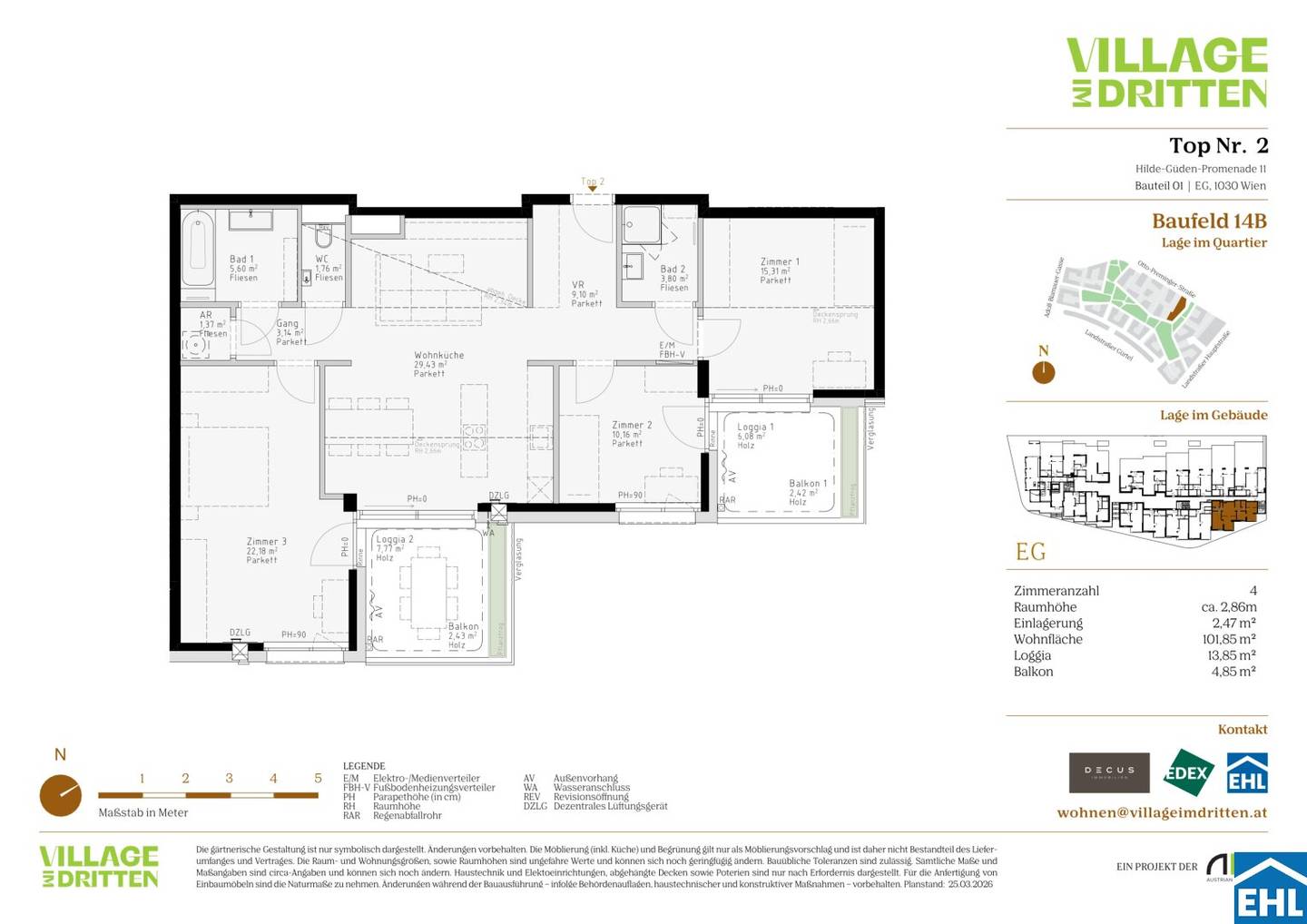 Loftlike apartment with loggia brand new