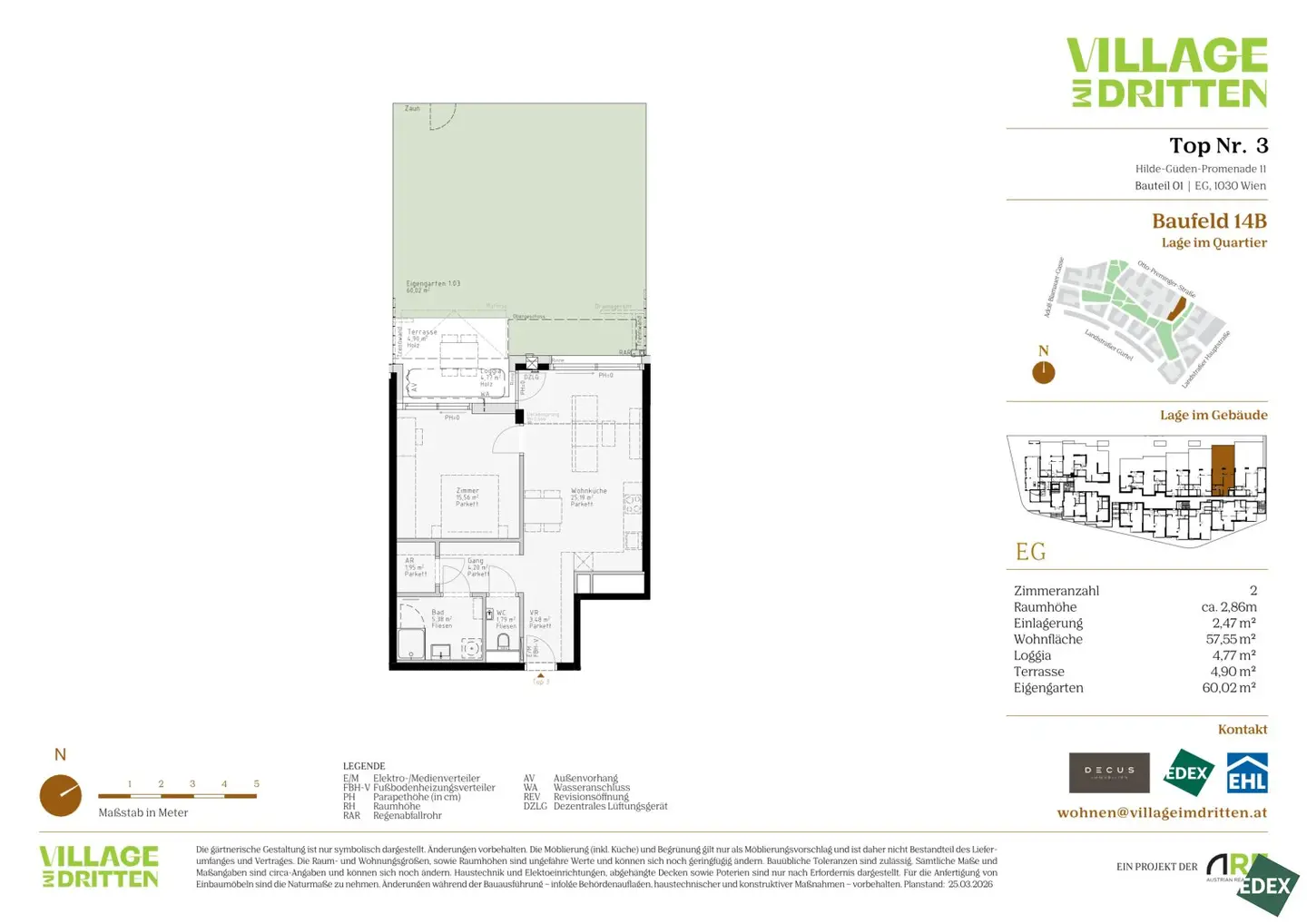 VILLAGE IM DRITTEN | VORSORGEWOHNUNG | 2-ZIMMER | EIGENGARTEN