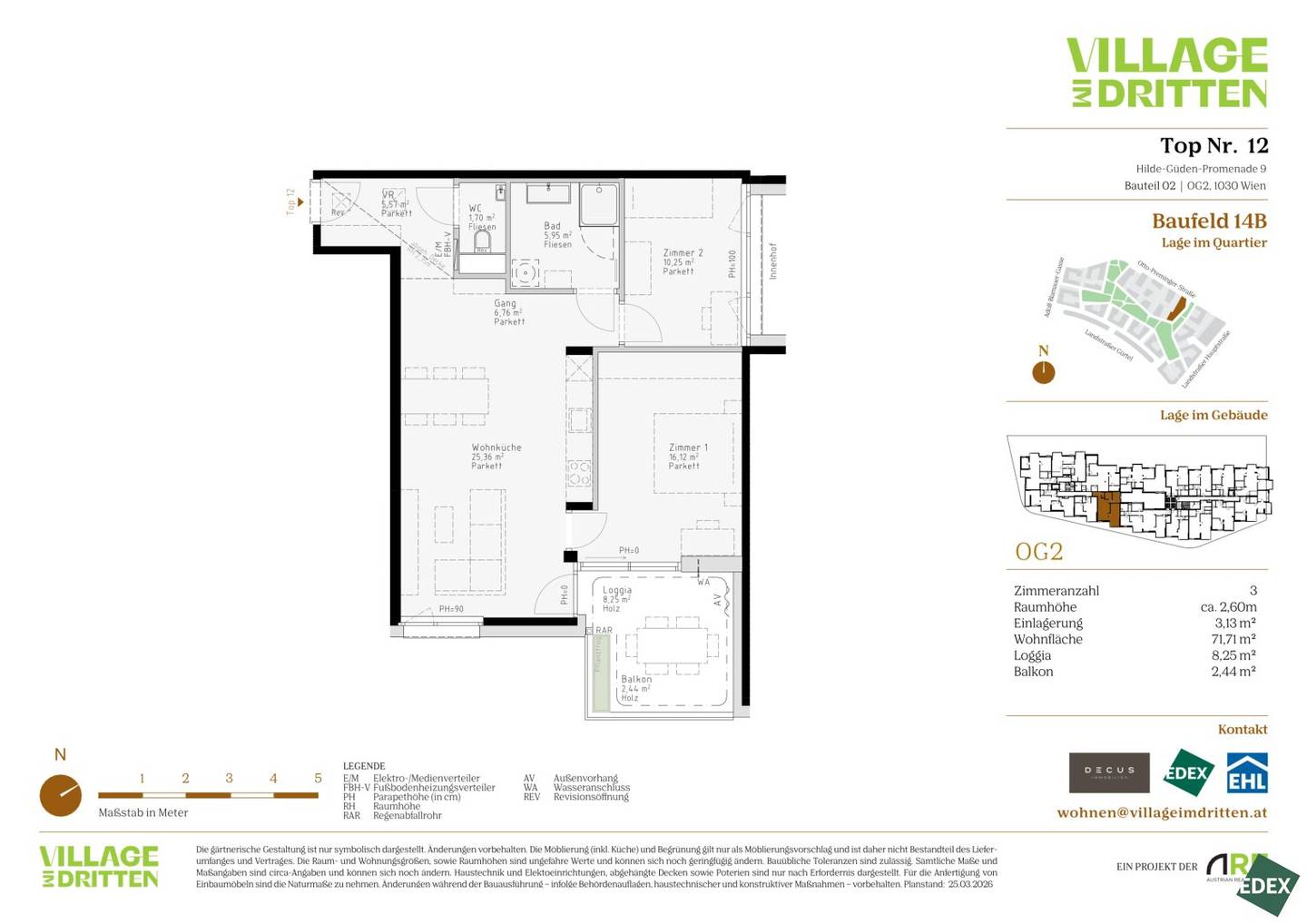 Wohnung Neubau Erstbezug mit Loggia Parknähe