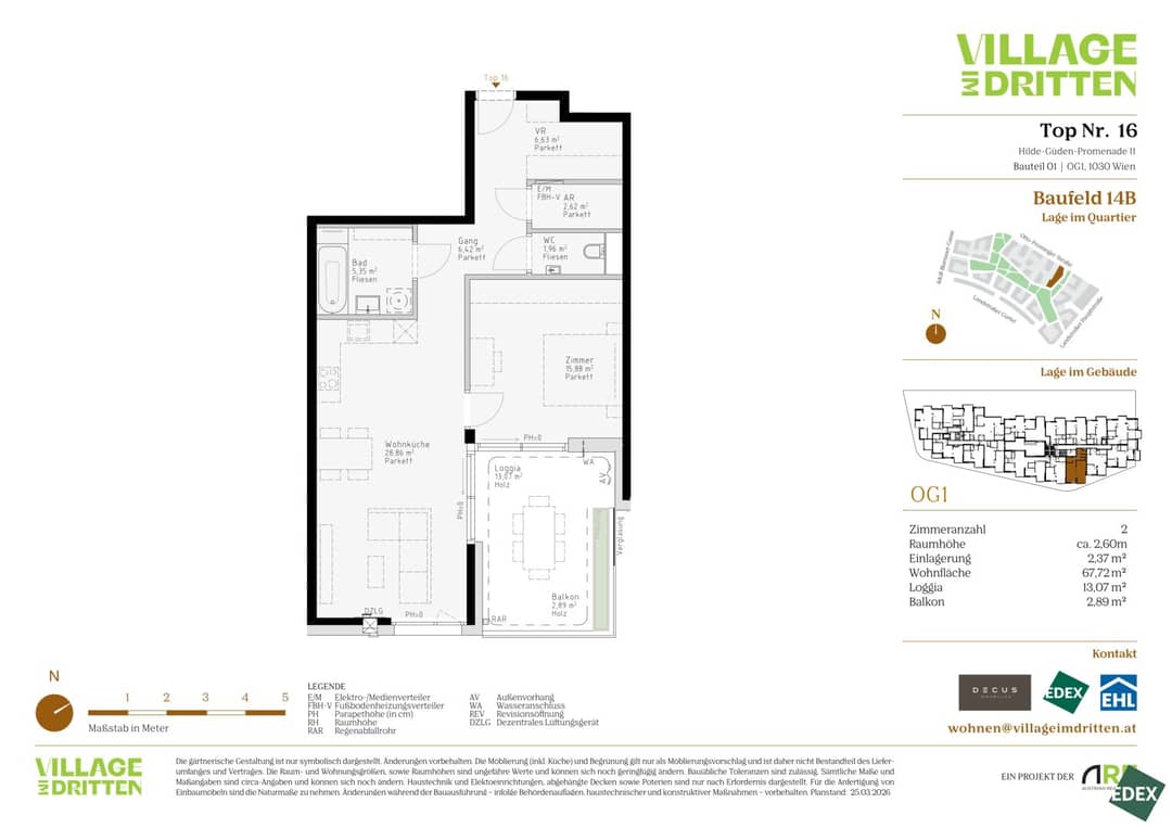 Apartment directly at Bert Brecht Park with balcony