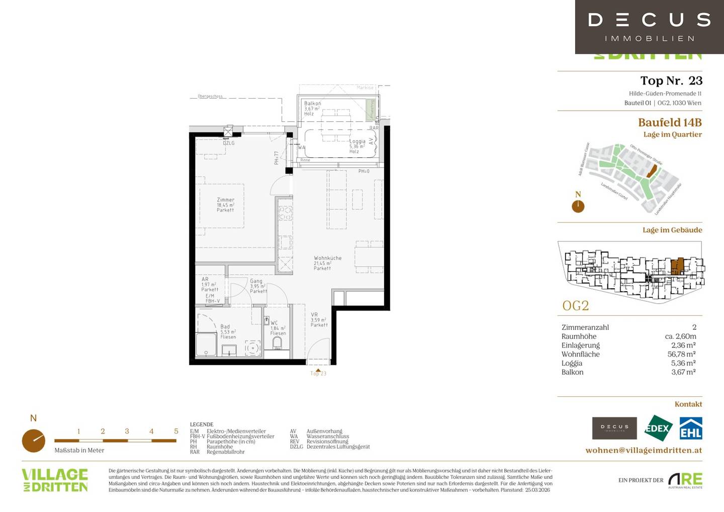 TOP Two Rooms Balcony Unique Piece for Free Spirits Investor BF 14B VILLAGE IM DRITTEN COMPLETION 2027