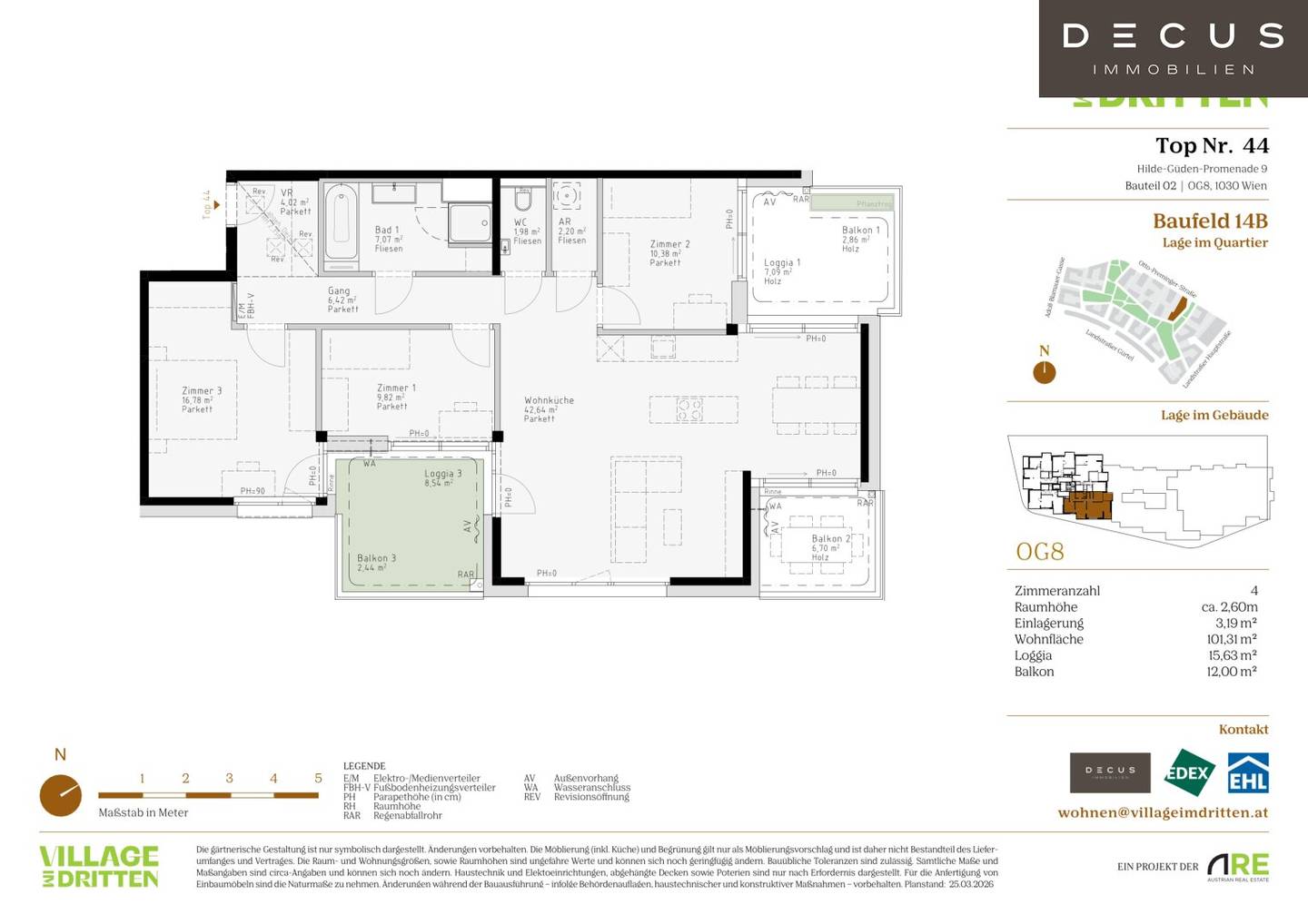 Wohnung Erstbezug Neubau Loggia Village im Dritten
