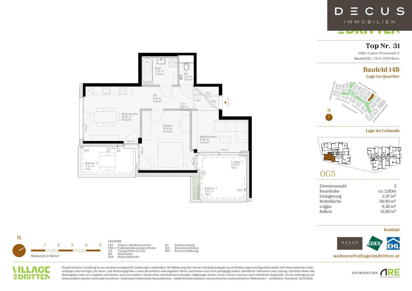 Neubauwohnung Südbalkon Photovoltaik
