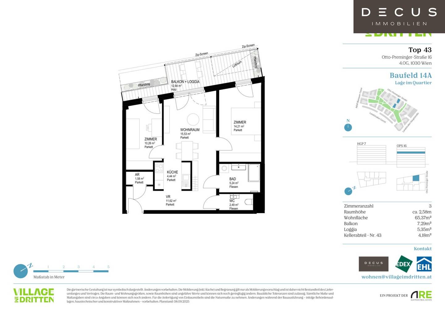 Apartment near Bert Brecht Park new build