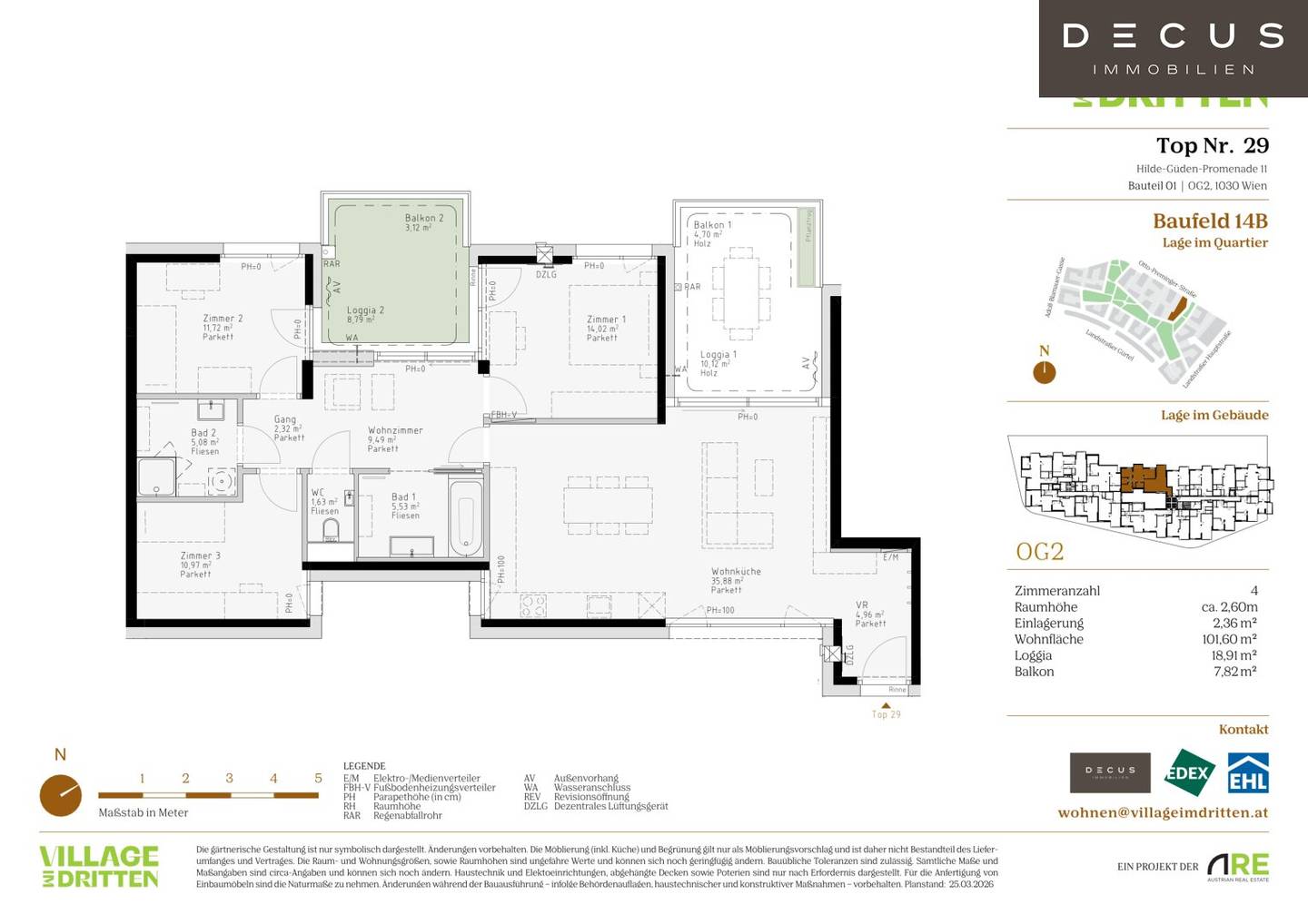 New build first occupancy apartment with generous loggia