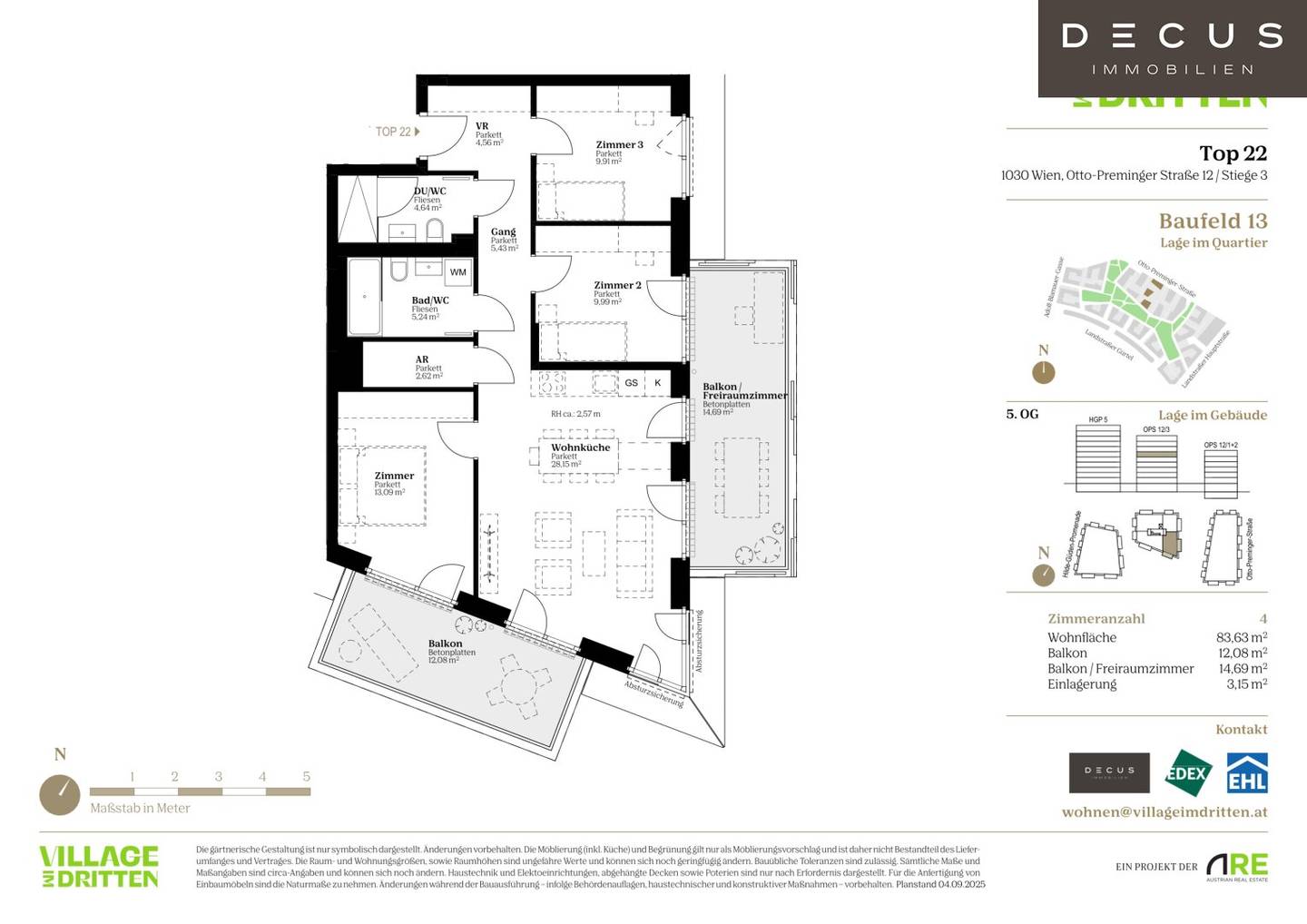 Four rooms owner occupied urban home VILLAGE IM DRITTEN BAUFELD 13 completion 2027,