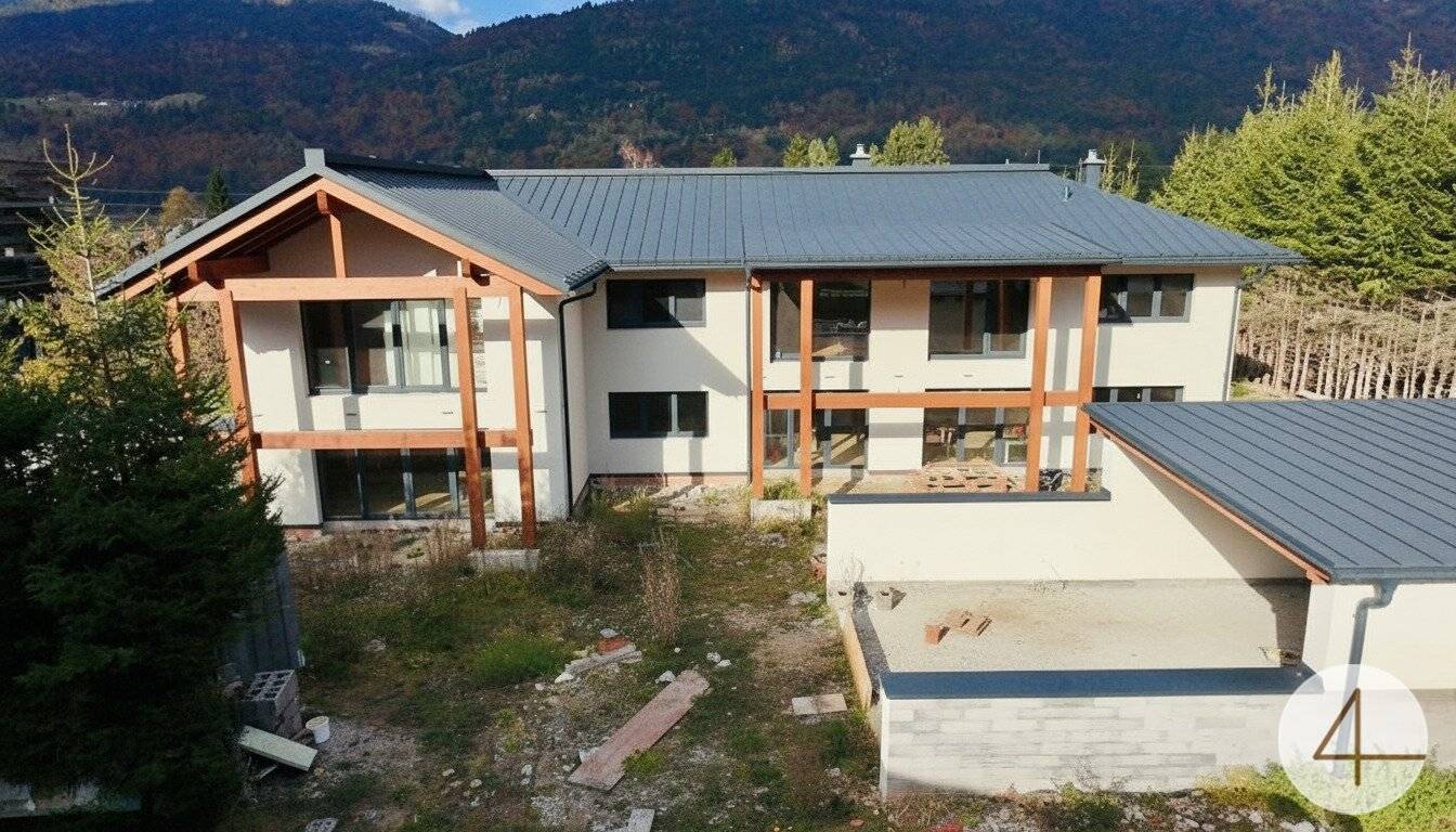 Edelrohbau - Green House Appartements - Wohnungspaket – direkt am Skilift Nassfeld  grüner Panoramablick - 28 PV-Panele - Stellplätze