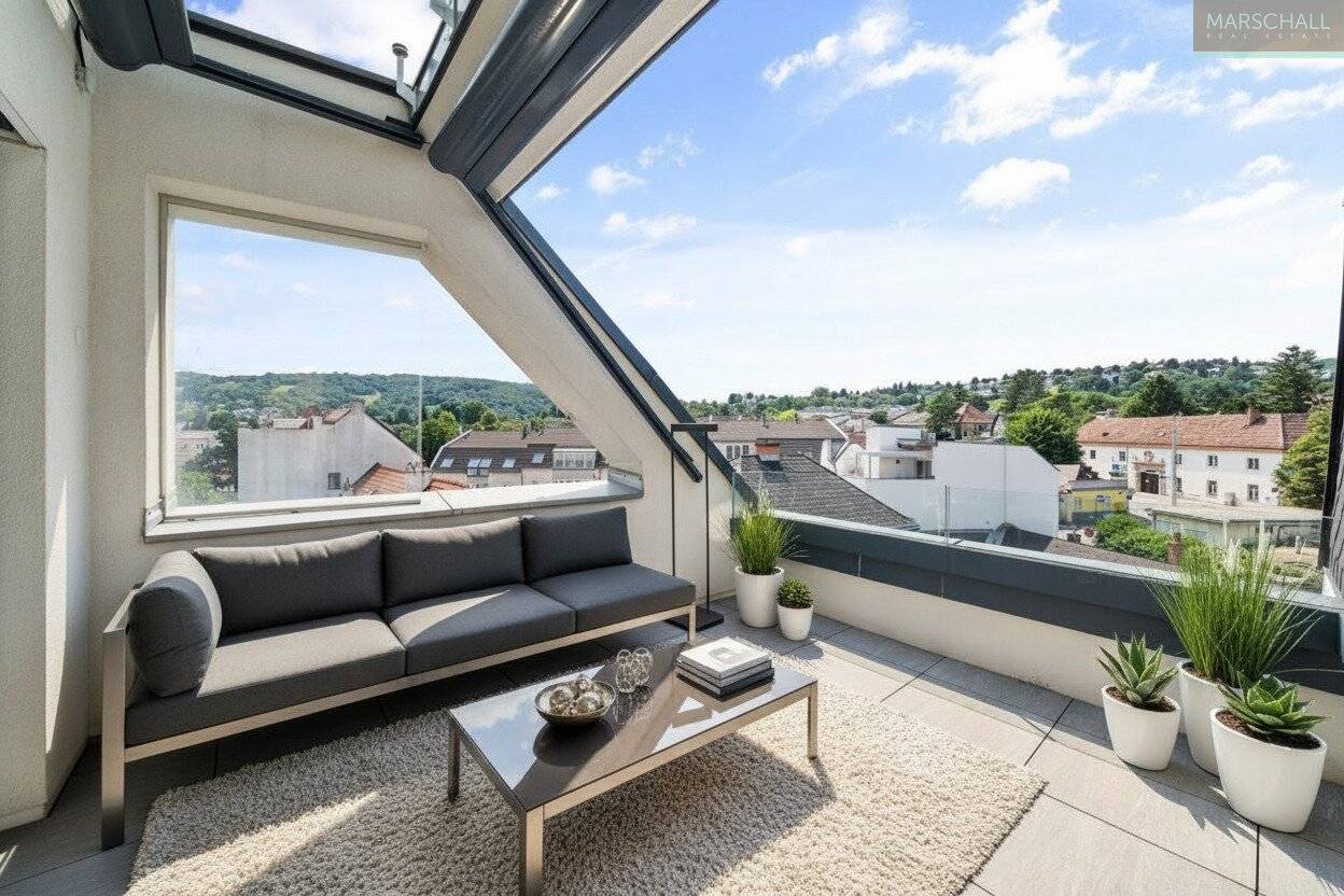 Wohnung mit Terrasse und Aussicht nahe Stadtplatz