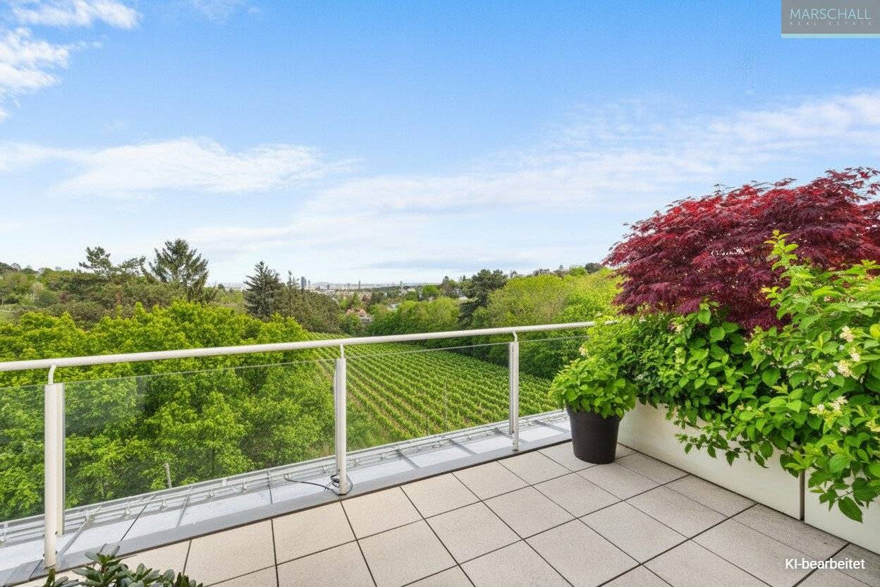 Penthouse city view in top Pötzleinsdorf sauna