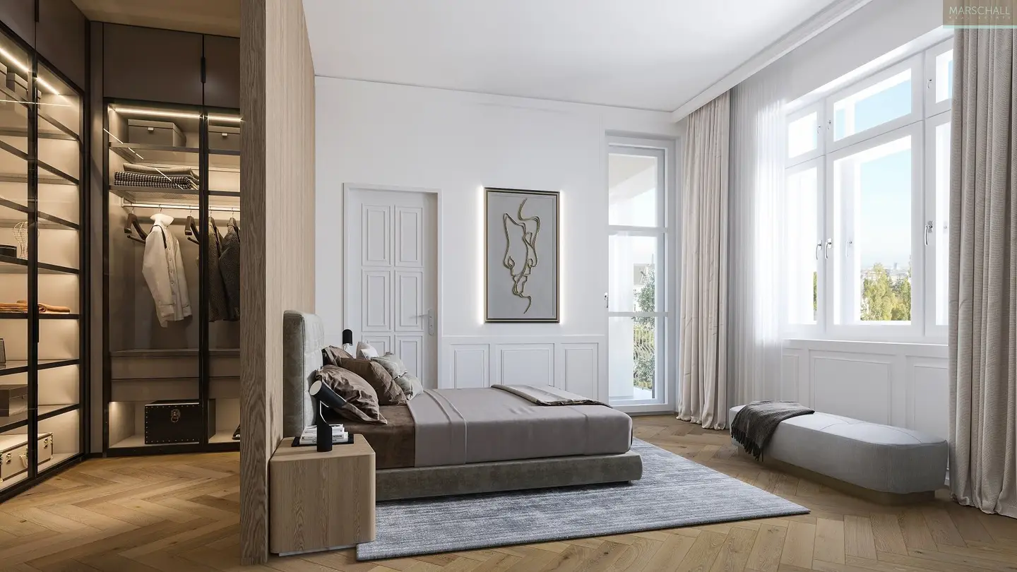 Apartment with terrace in stylish prewar building in top location