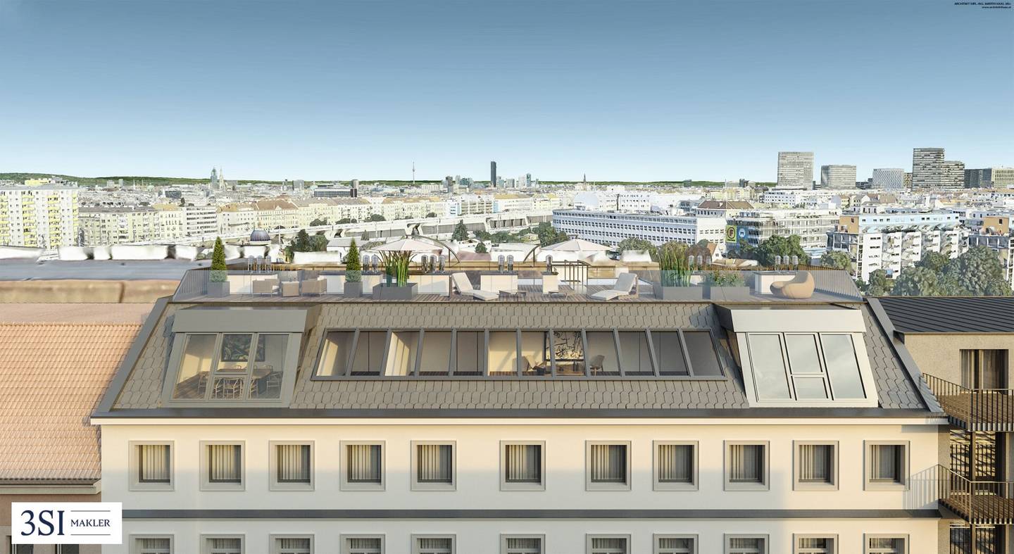 Building permitted shell attic near Klinik Favoriten and Matzleinsdorfer Platz