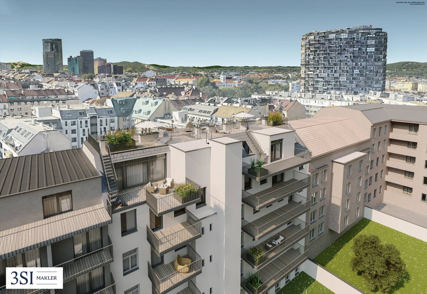 Building permitted shell attic near Klinik Favoriten and Matzleinsdorfer Platz