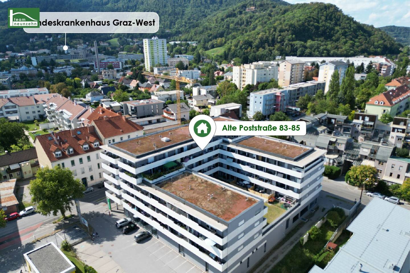 Moderne Neubauwohnungen im Grazer Bezirk Lend – Provisionsfrei mieten