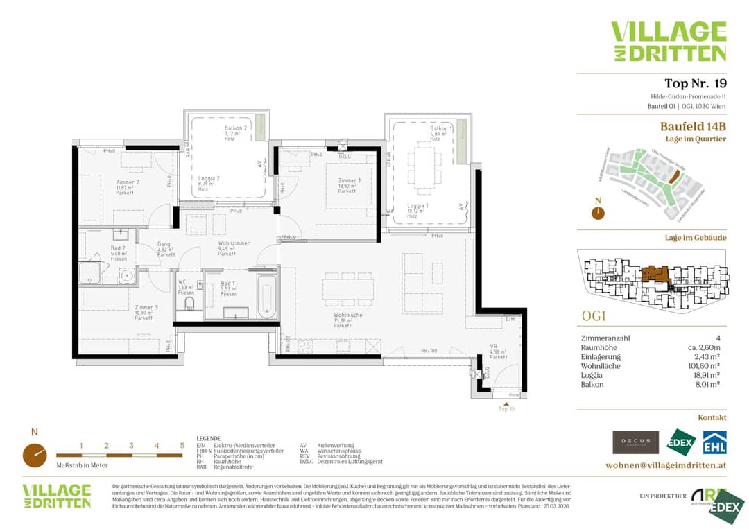 Apartment first occupancy in new build with terrace