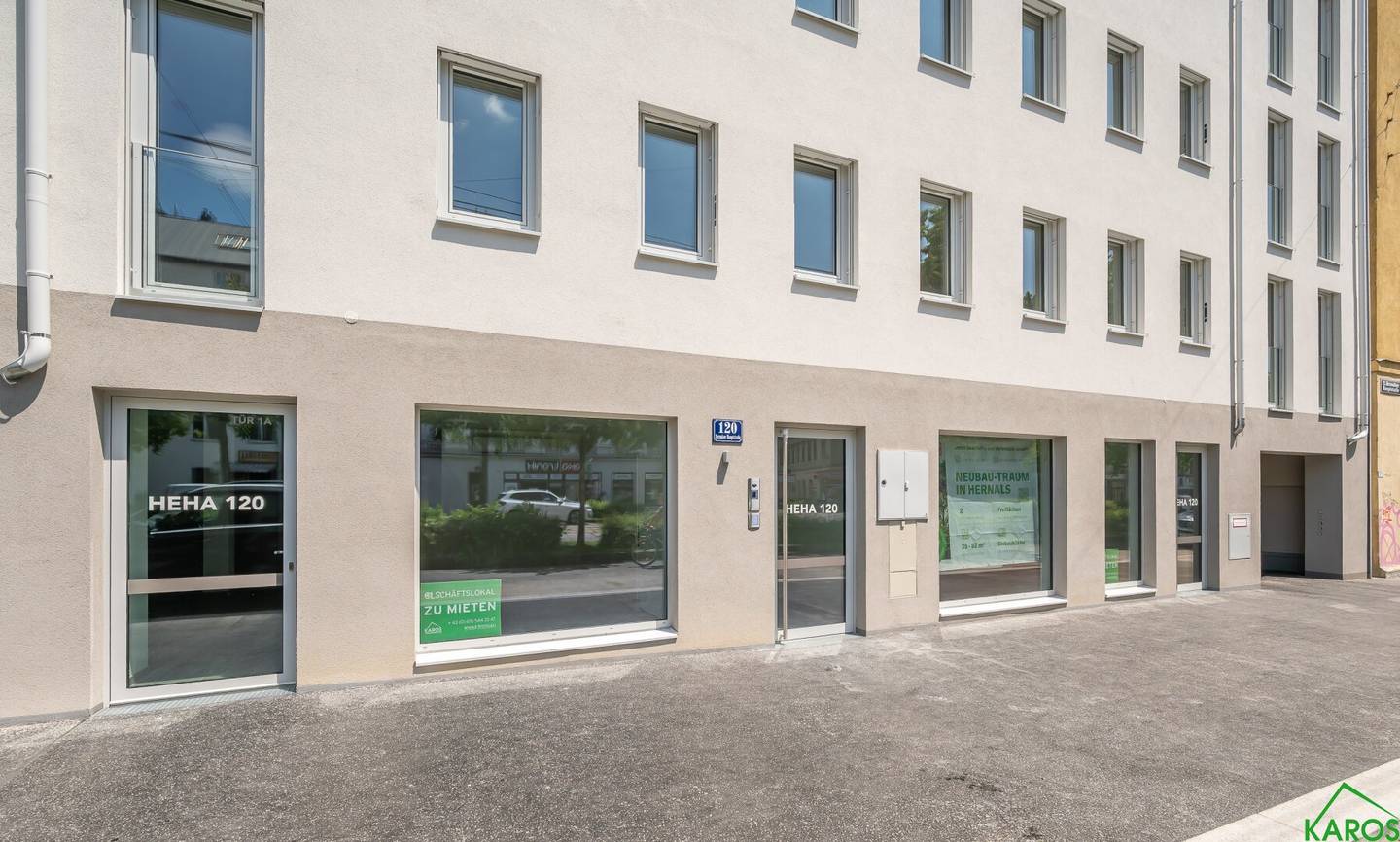 Ground floor retail space with underfloor heating