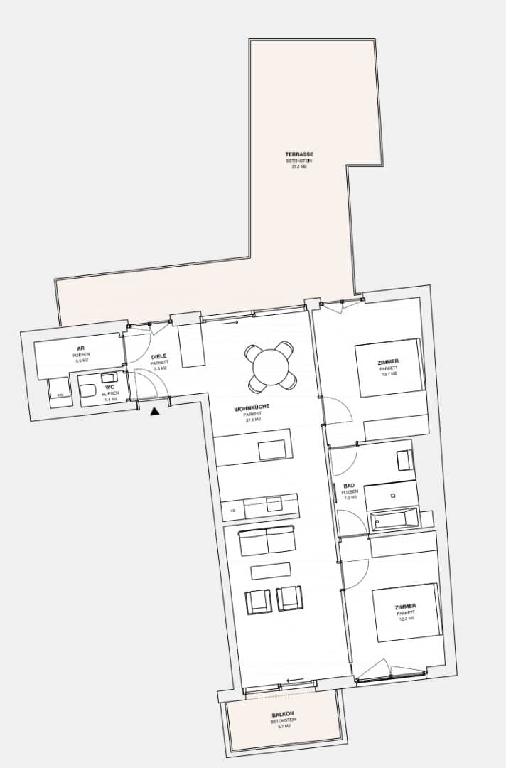 ++NEW++ Fantastic 3-room apartment in the heart of the city (1/23)! Huge outdoor space! +++