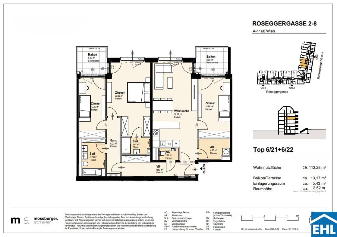 Wohnung mit Garten und Dachterrasse