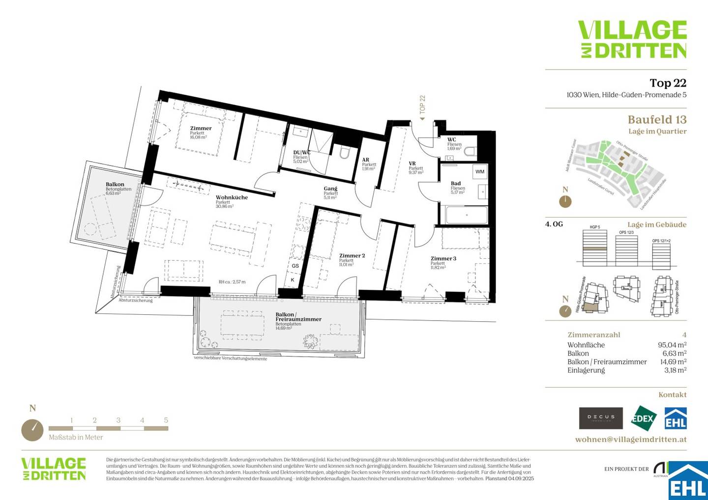 Neubau Erstbezug Wohnung direkt am Bert Brecht Park