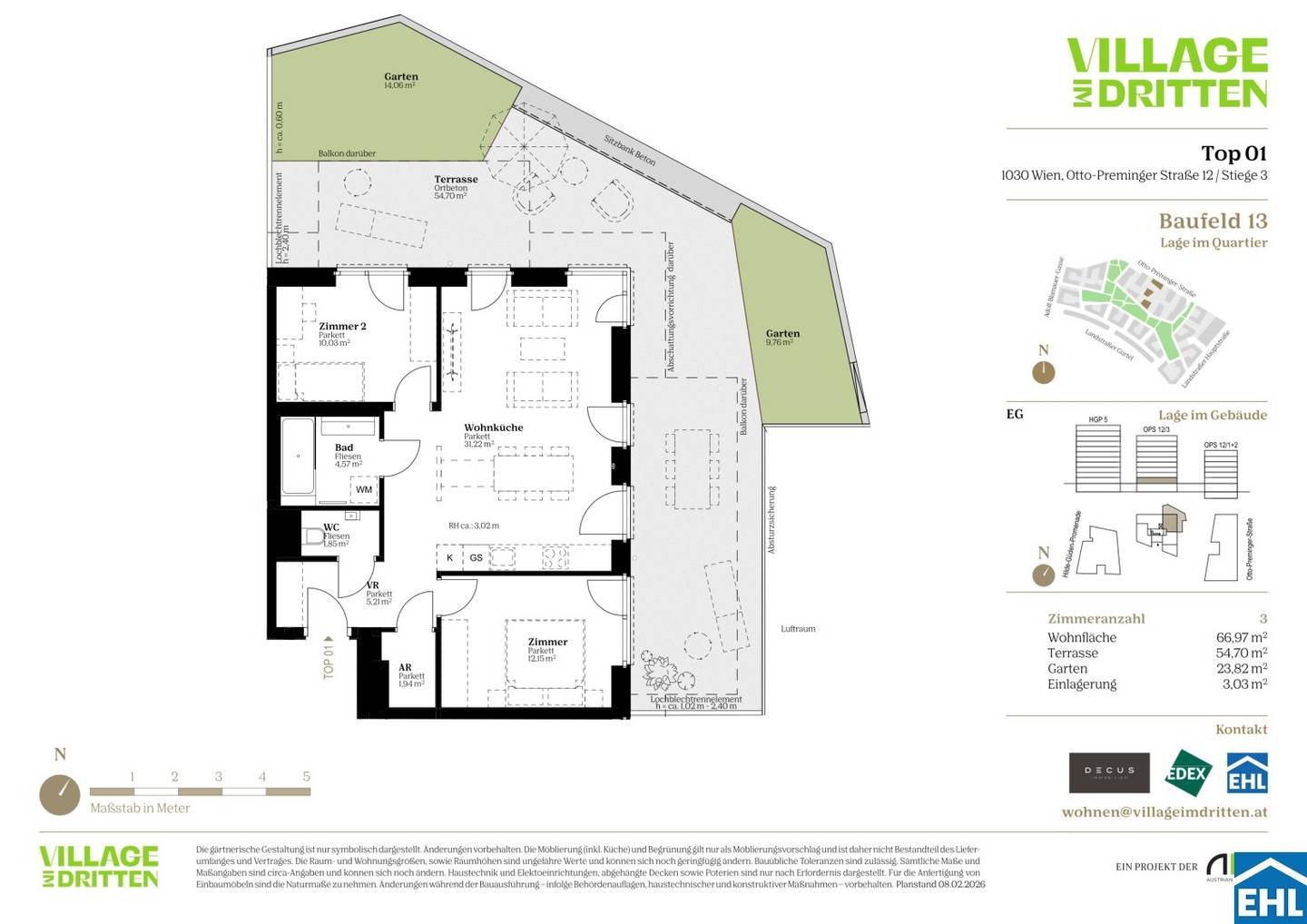 Apartment new build occupancy Bert Brecht Park
