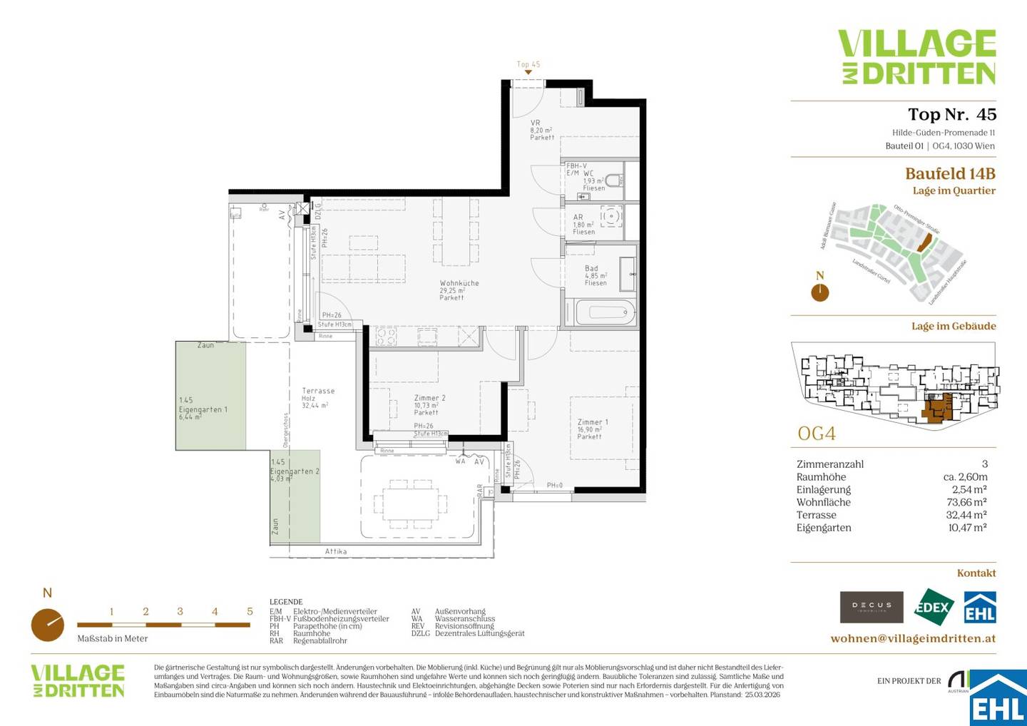 Vorsorgewohnung Terrasse und Garten im Neubau