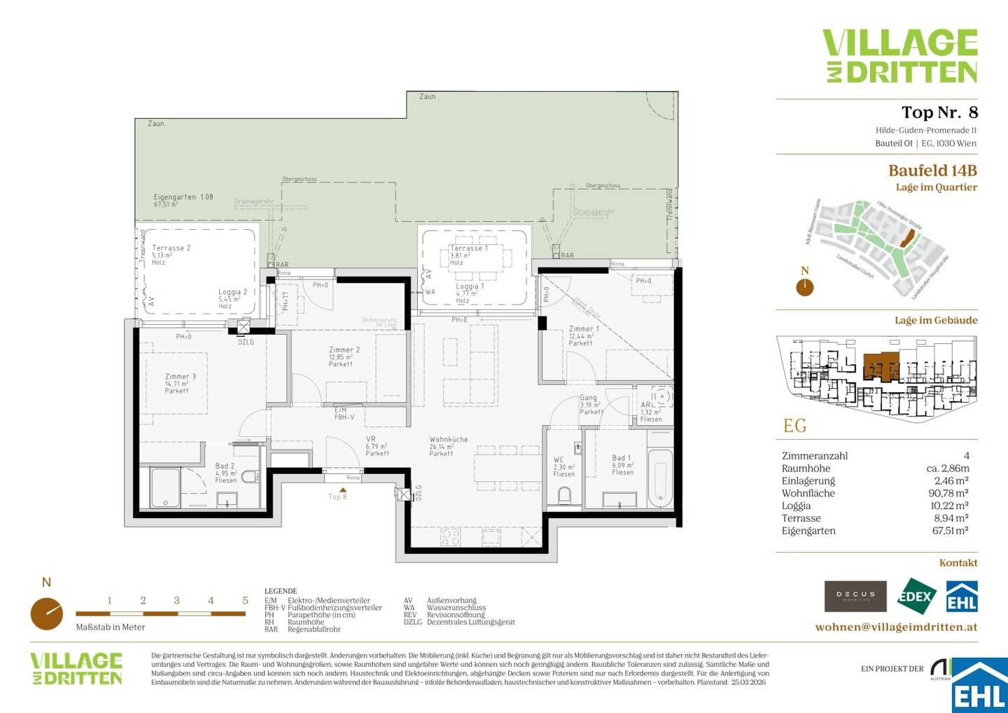 Wohnung im Neubau Erstbezug mit Gartenloggia