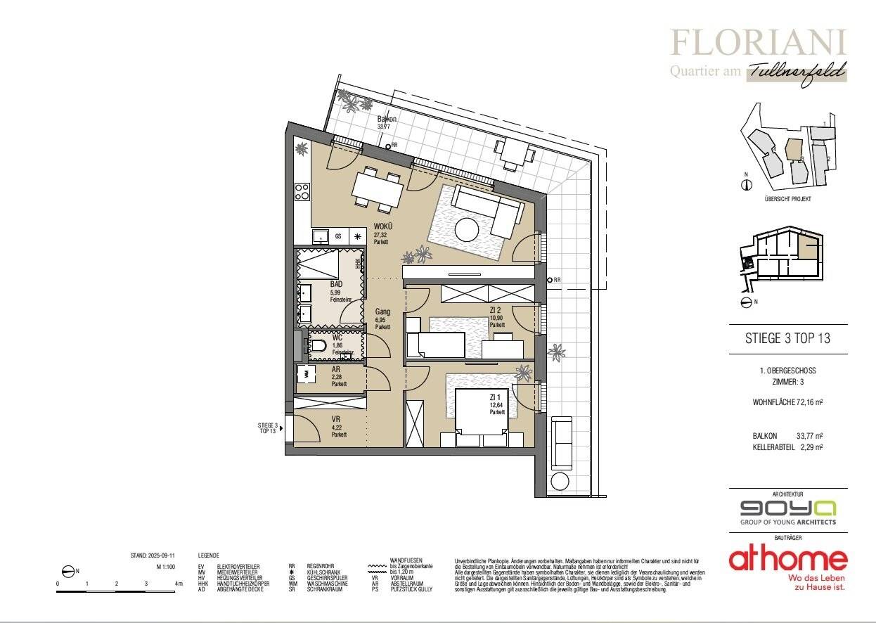 Wohnung Neubau Erstbezug mit großem Balkon