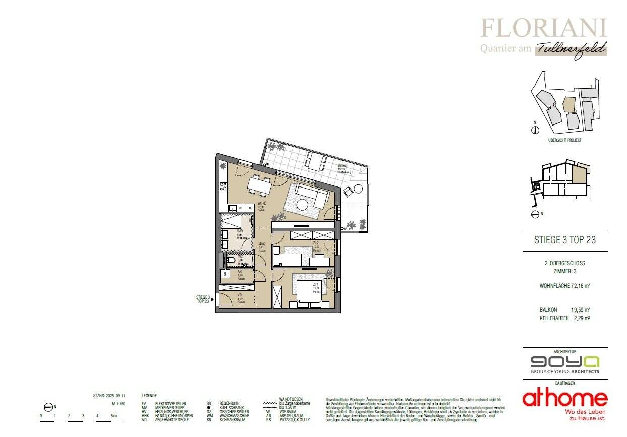 New build apartment with balcony