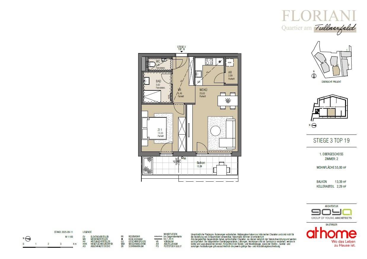 Apartment first occupancy near Tullnerfeld train station