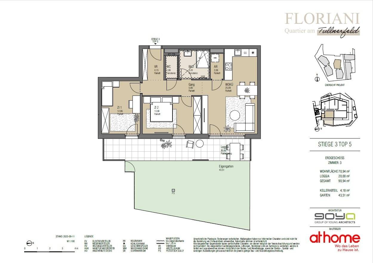 Erdgeschosswohnung Garten Loggia Provisionsfrei