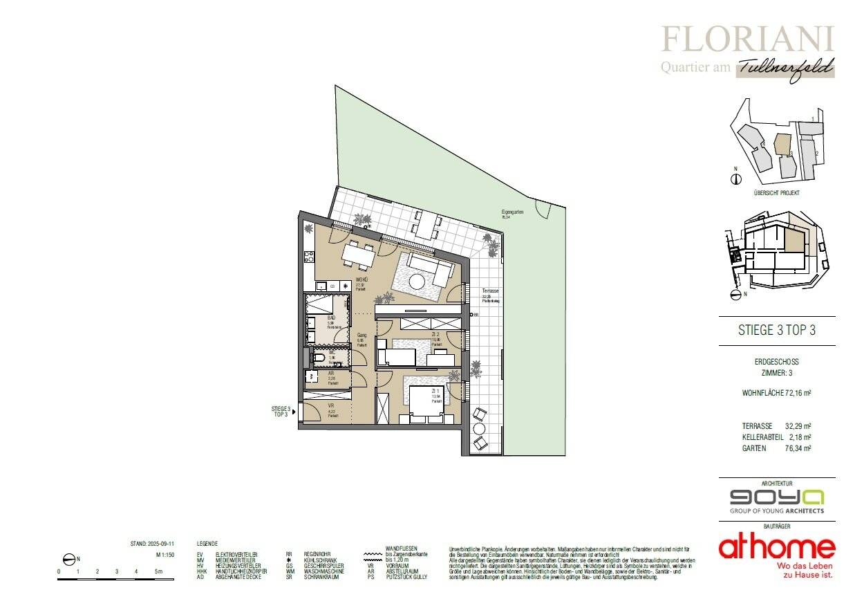 Erdgeschosswohnung Neubau mit Garten und Terrasse