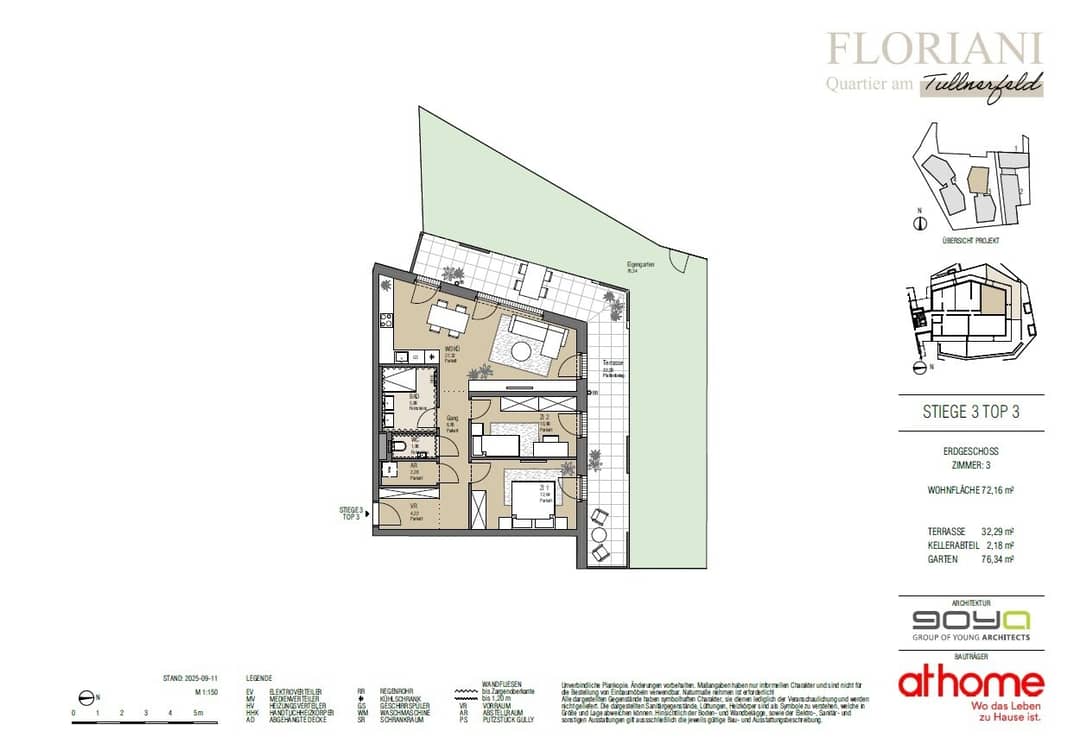 FLORIANI Judenau: Gartenwohnung EG