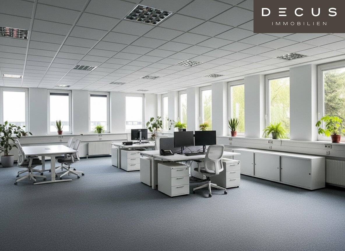 Office space including a large number of available parking spaces