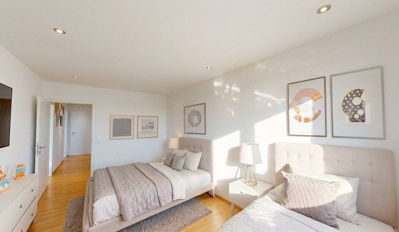 Three room apartment with loggia in a quiet location