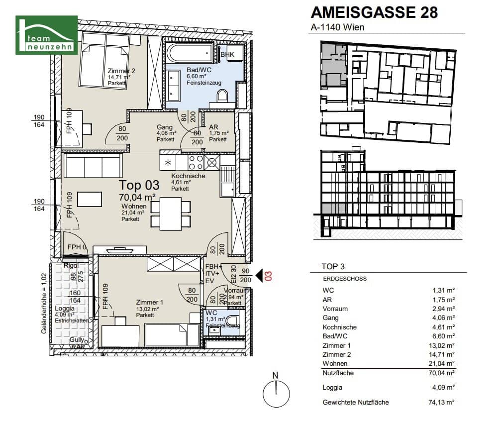 Accessible first-occupancy ground floor near Schönbrunn with view into the green cul-de-sac