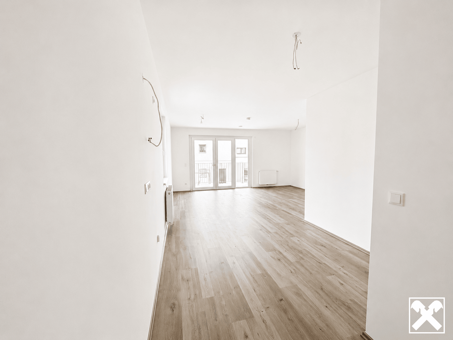 Subsidized first occupancy apartment with balcony and underground parking