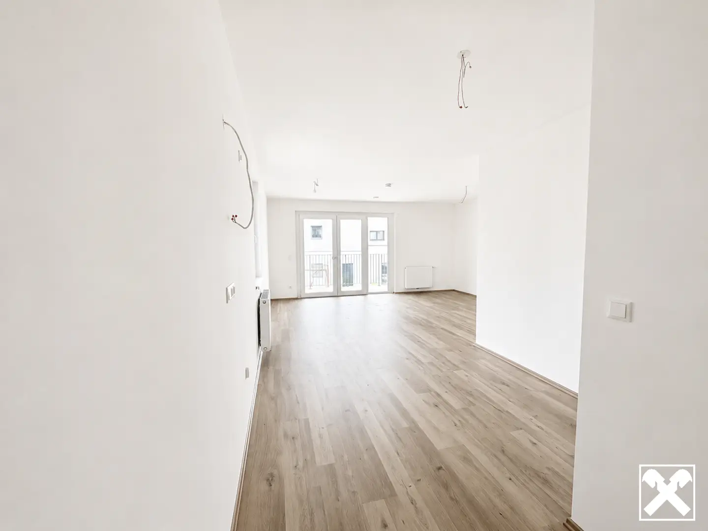Subsidized first occupancy apartment with balcony and underground parking