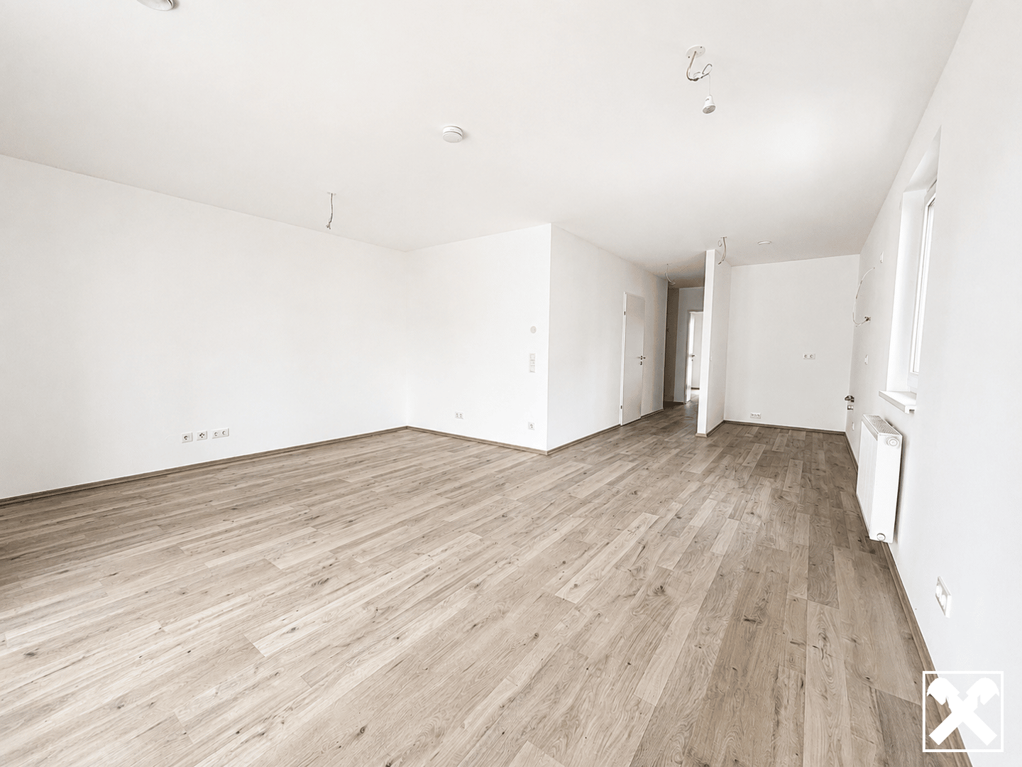 Subsidized first occupancy apartment with balcony and underground parking