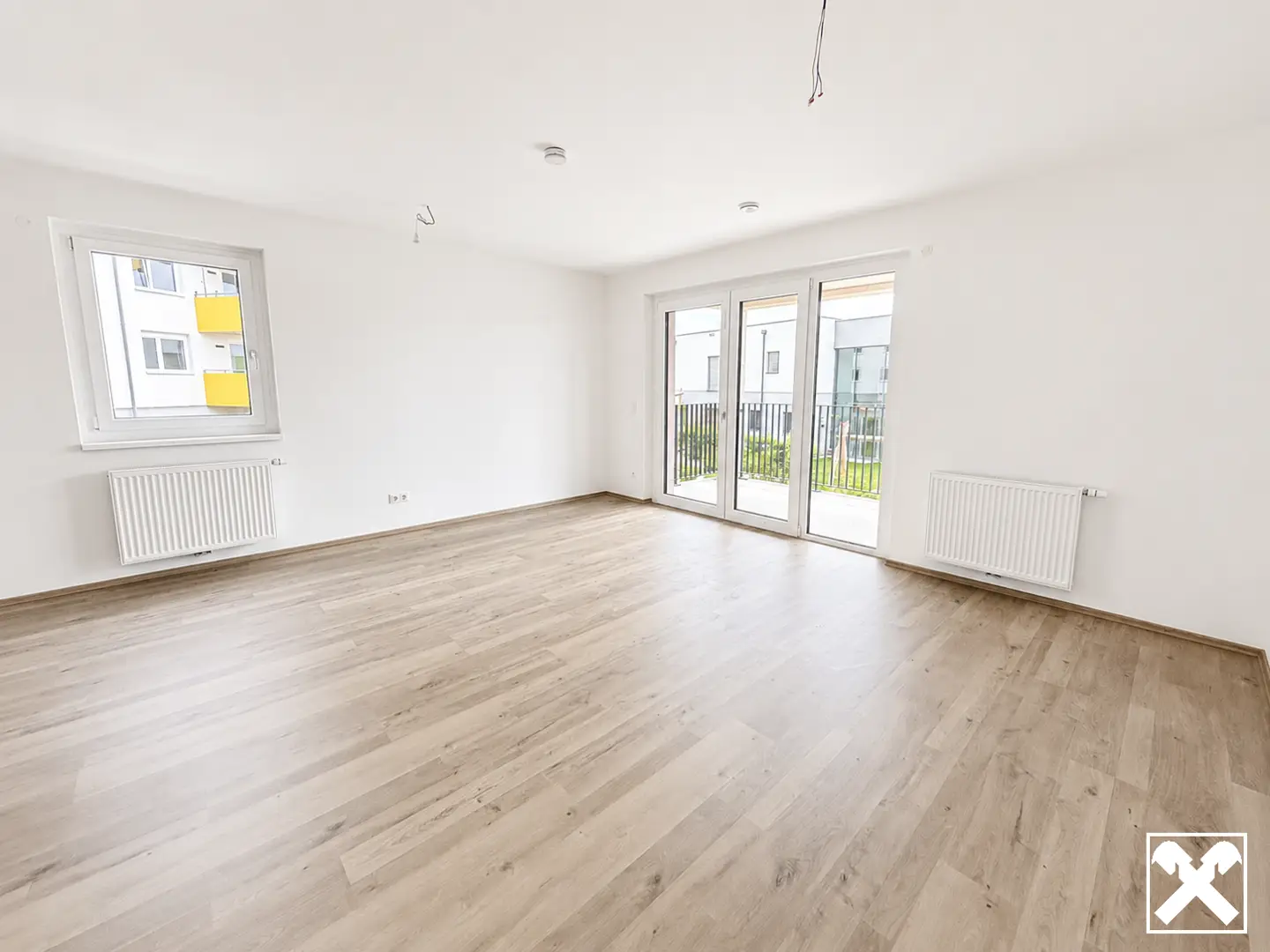Subsidized first occupancy apartment with balcony and underground parking