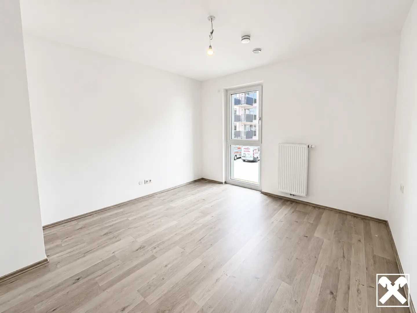 Subsidized first occupancy apartment with balcony and underground parking