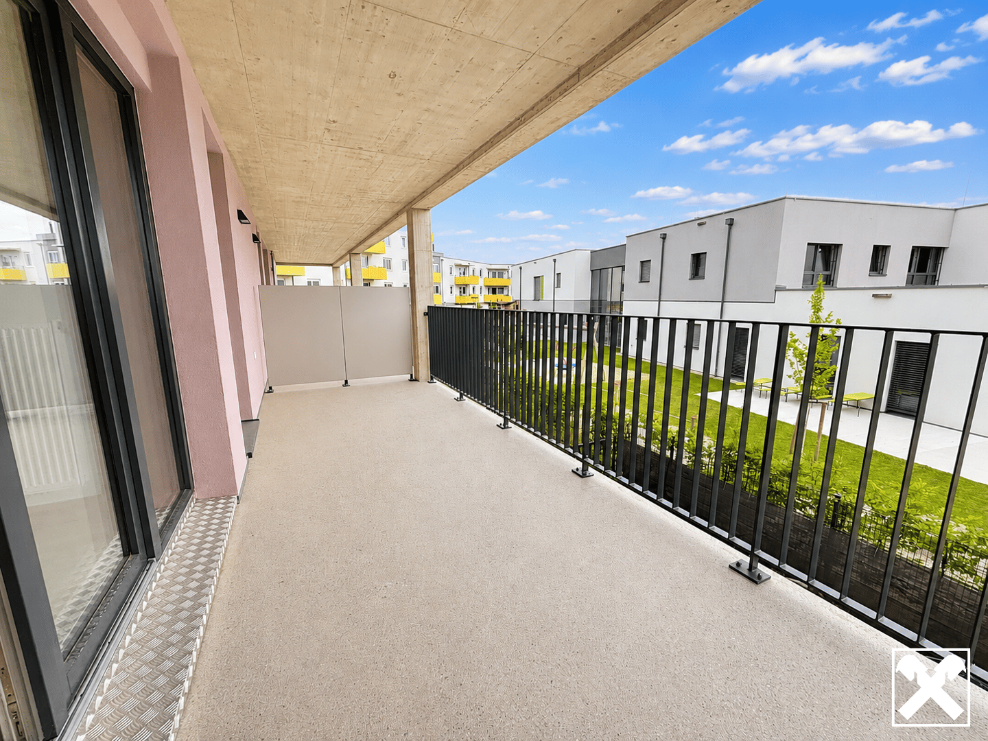 New build apartment balcony energy efficient
