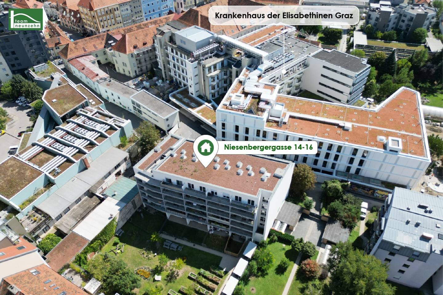 Urban wohnen, grün leben – Niesenbergergasse 14–16, 8020 Graz