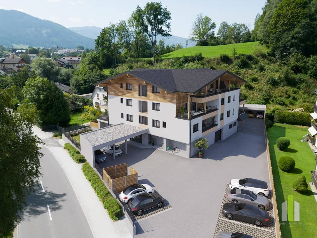 Dachgeschosswohnung Neubau Terrasse Bergblick