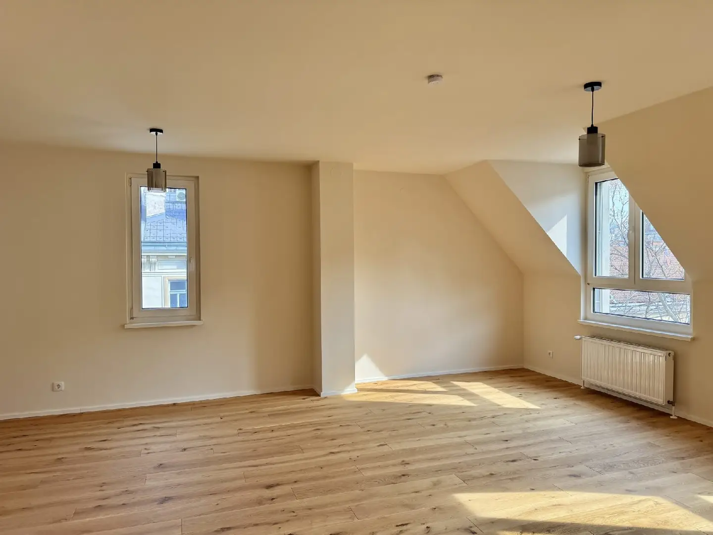 Attic apartment with a green view and a quiet location