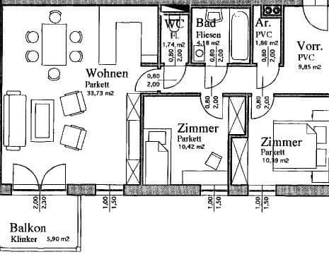 Wohnung barrierefrei hell mit balkon